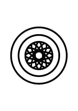 Black Glyph Mandala Rune