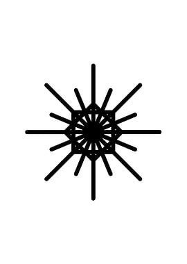 Black Geometric Glyph Rune