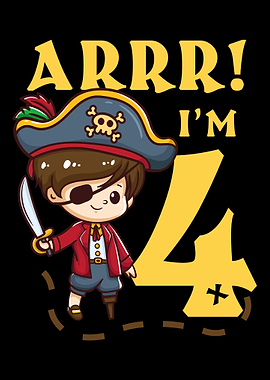 4th Birthday Pirate Captai