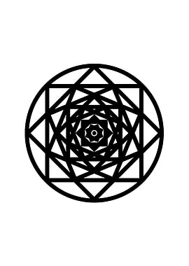 Black Glyph Mandala Rune