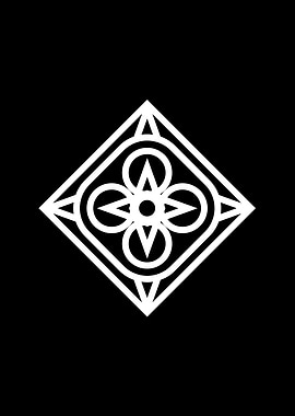 Black Geometric Glyph Rune