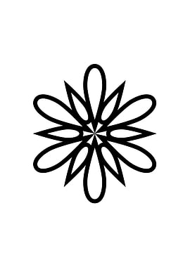 Black Geometric Glyph Rune