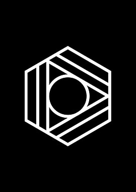 Black Geometric Glyph Rune