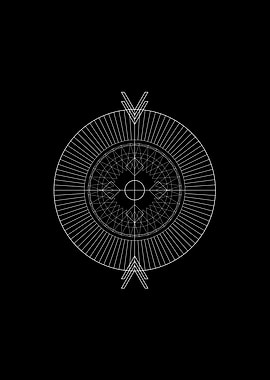 Black Glyph Mandala Rune