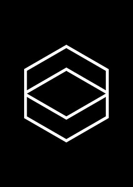 Black Geometric Glyph Rune