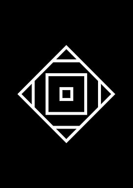 Black Geometric Glyph Rune