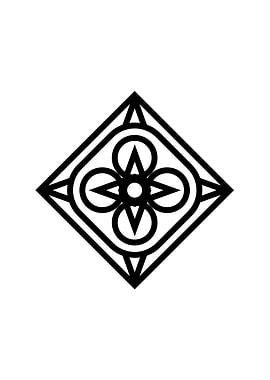 Black Geometric Glyph Rune