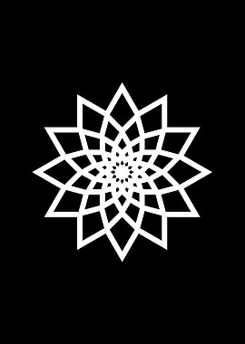 Black Geometric Glyph Rune