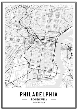 Philadelphia USA map