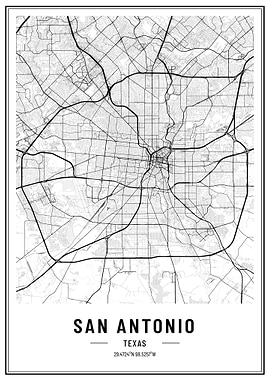San antonio usa map