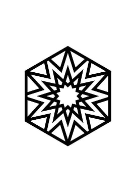 Black Geometric Glyph Rune