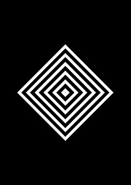 White Geometric Glyph Sign