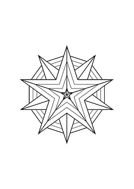 White Geometric Glyph Sign