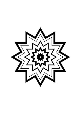 White Geometric Glyph Sign