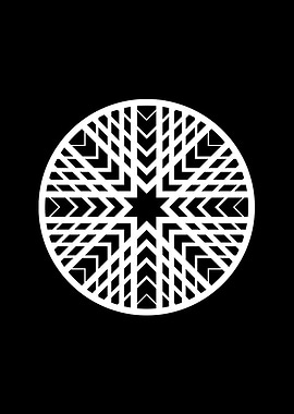 Black Glyph Mandala Rune