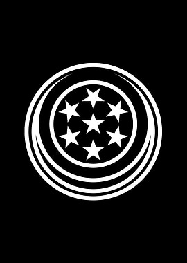 White Geometric Glyph Sign