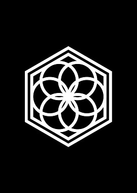 White Sacred Geometry Seal