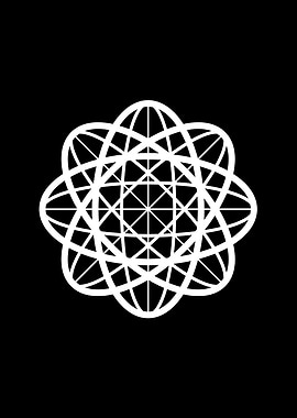 White Geometric Glyph Sign