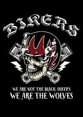 Biker Skull with Helmet