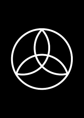 White Geometric Glyph Sign