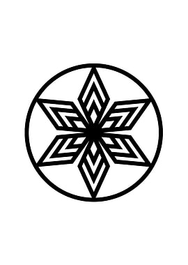 White Glyph Mandala Rune