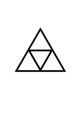 White Geometric Glyph Sign