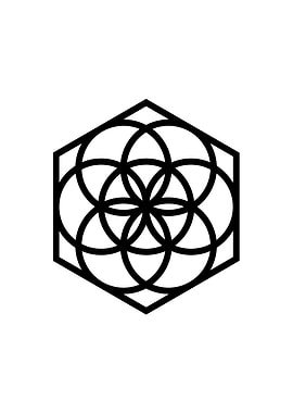 White Sacred Geometry Seal