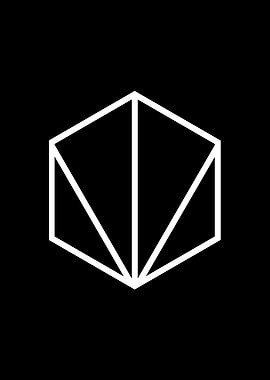 Black Geometric Glyph Rune