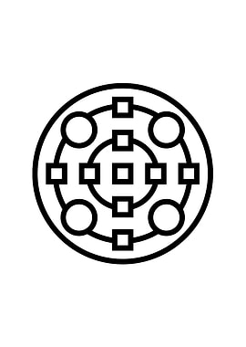 Black and White Glyph Rune