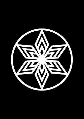 Black Geometric Glyph Rune