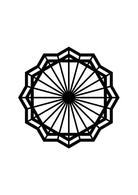 Black Geometric Glyph Rune