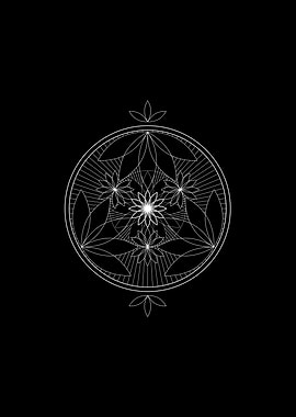 White Sacred Geometry Seal