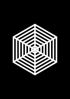 White Geometric Glyph Sign