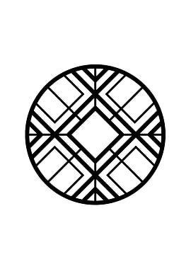 Black Geometric Glyph Rune