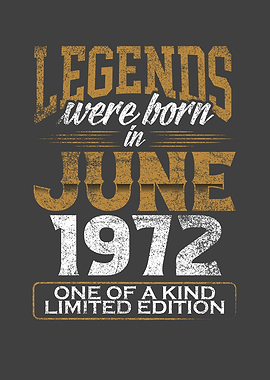 Legends were born in 1972