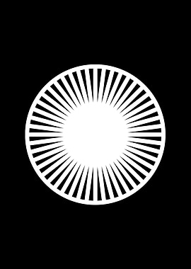 White Geometric Glyph Sign