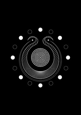 Black and White Glyph Rune