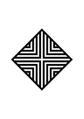 Black Geometric Glyph Rune