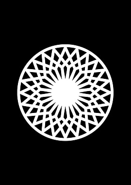 White Glyph Mandala Rune