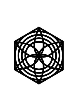 Black Glyph Mandala Rune