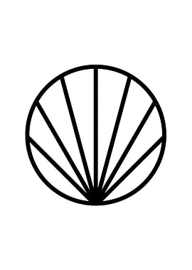 White Geometric Glyph Sign