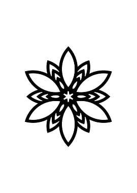 White Geometric Glyph Sign