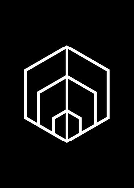 Black Geometric Glyph Rune