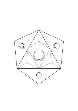 Black Geometric Glyph Rune