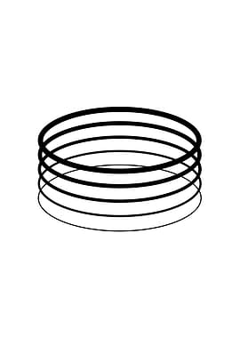 White Geometric Glyph Sign