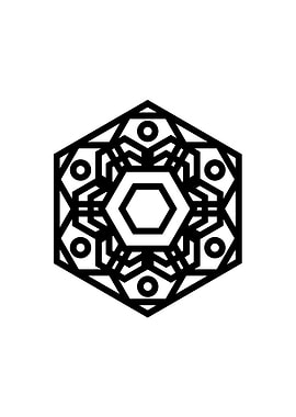 White Sacred Geometry Seal