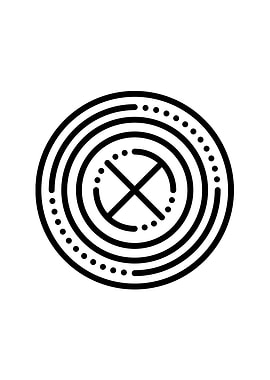 Black Glyph Mandala Rune