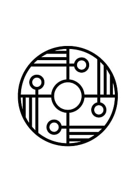 Black and White Glyph Rune