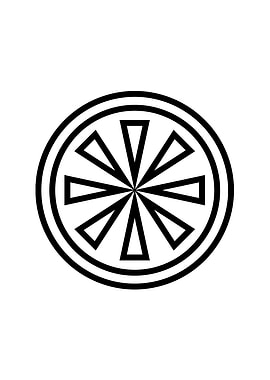 Black Geometric Glyph Rune