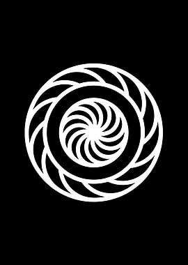 White Geometric Glyph Sign